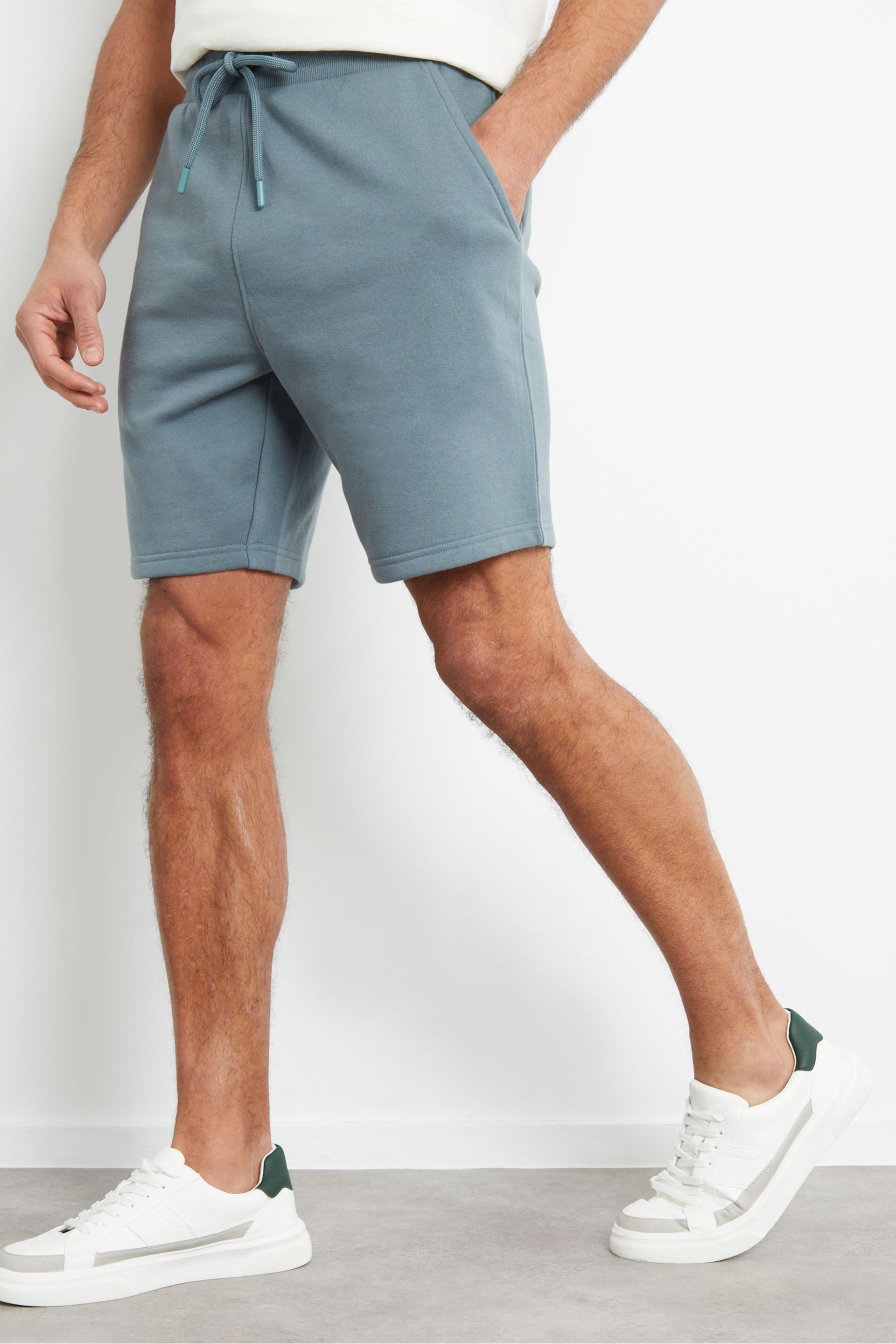 Threadbare Dark Grey Basic Fleece Shorts - Image 1 of 4