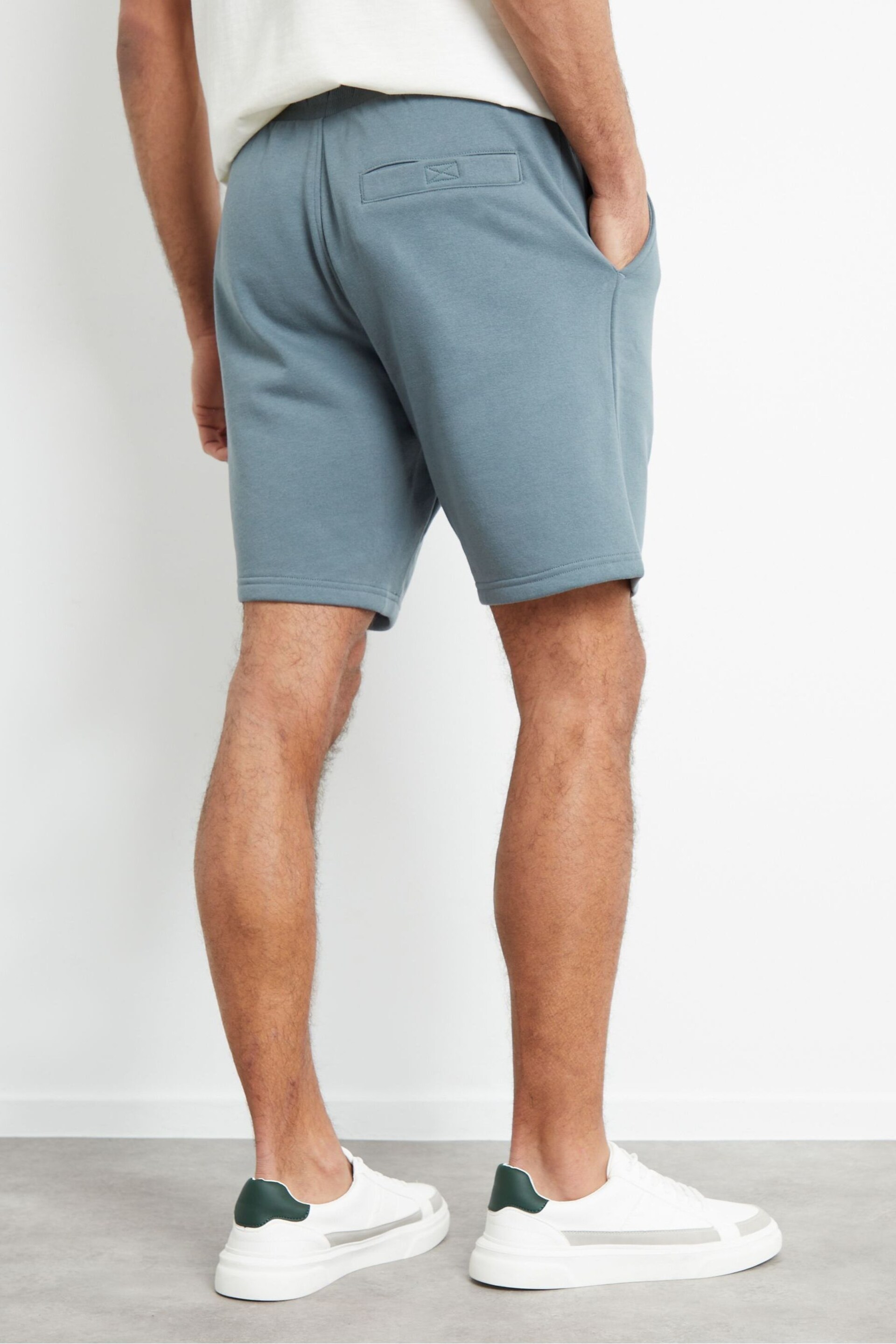 Threadbare Dark Navy Basic Fleece Shorts - Image 2 of 4