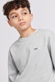 Lee Grey Lee Boys 100% Cotton Badge Sweatshirt - Image 3 of 5