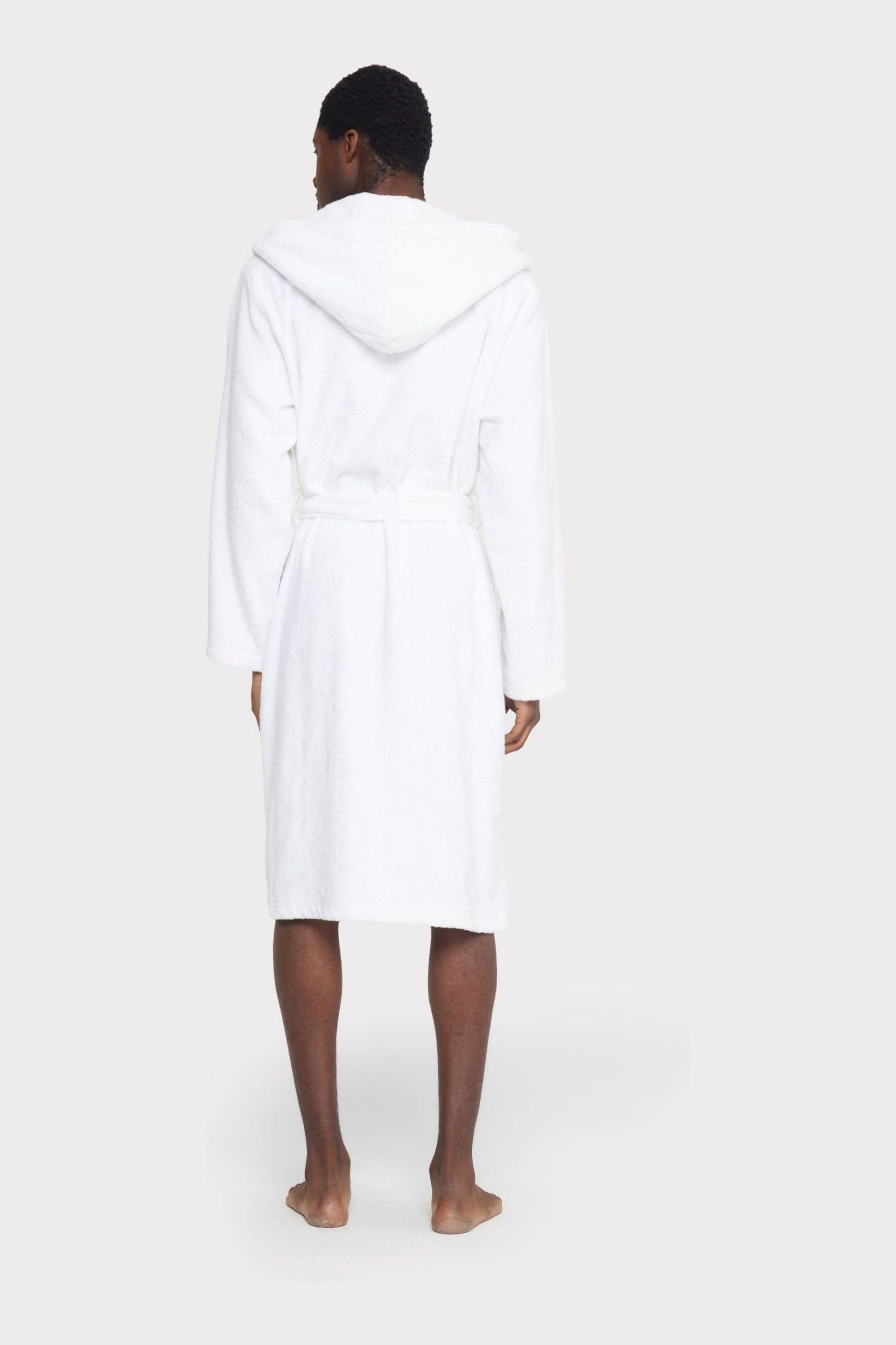Chelsea Peers White Mens Premium Towelling Dressing Gown - Image 2 of 5
