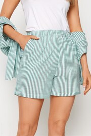 Long Tall Sally Green Stripe Elasticated Waist Shorts - Image 5 of 6