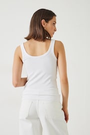 Hush White Seth Low Scoop Ribbed Vest - Image 3 of 4