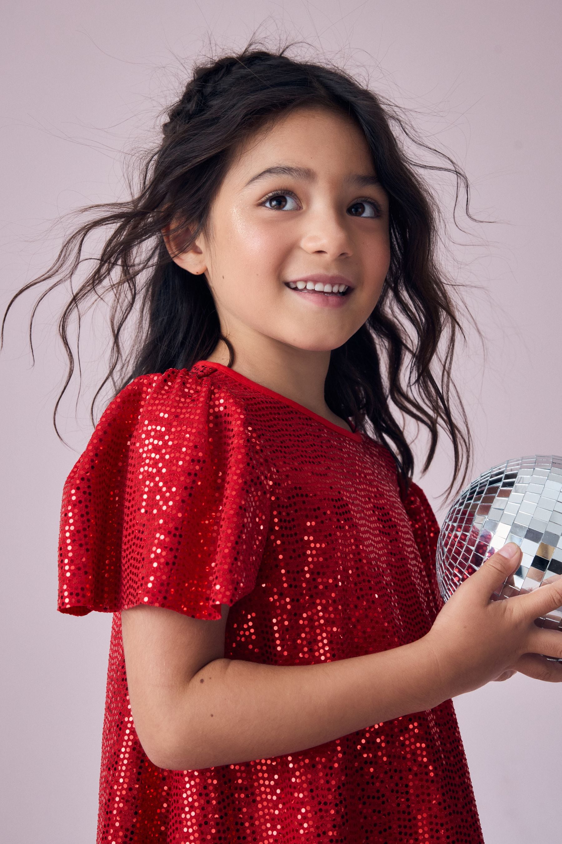 Buy Red Sparkle Angel Sleeve Party Dress 3 16yrs from Next Canada