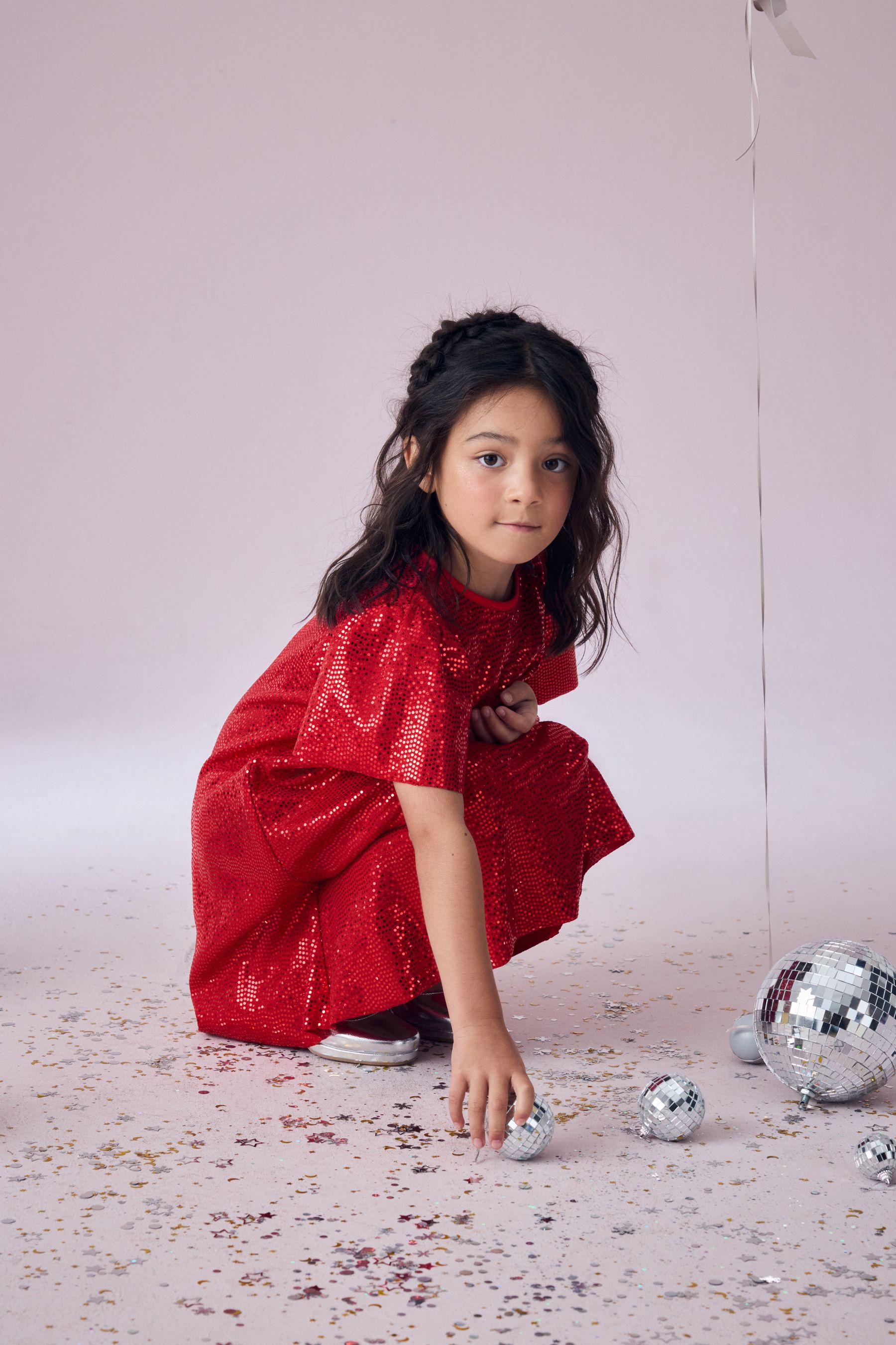 Buy Red Sparkle Angel Sleeve Party Dress 3 16yrs from Next Canada