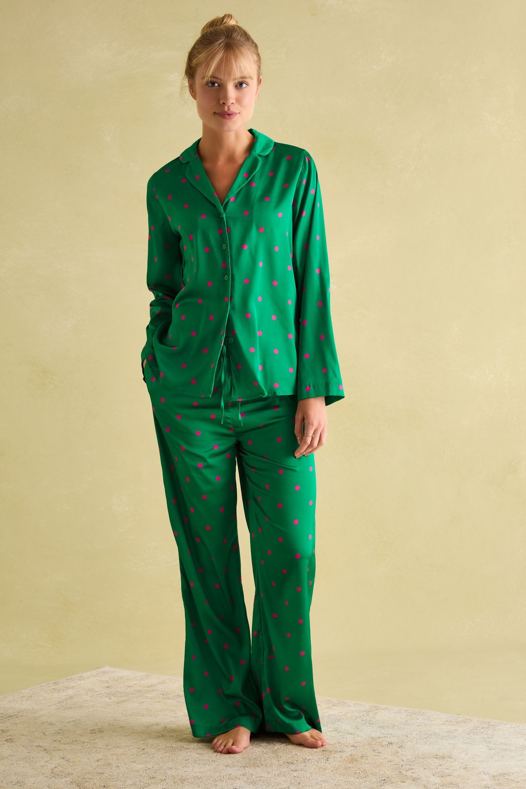 Wide leg satin pyjamas 2025