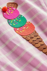 Boden Pink Ice Cream Tie Waist Applique Dress - Image 3 of 3