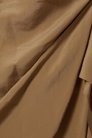 Reiss Toffee Amara Drape Front Maxi Skirt - Image 6 of 6