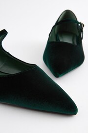 Green Velvet Forever Comfort® Point Toe Mary Jane Shoes - Image 5 of 7