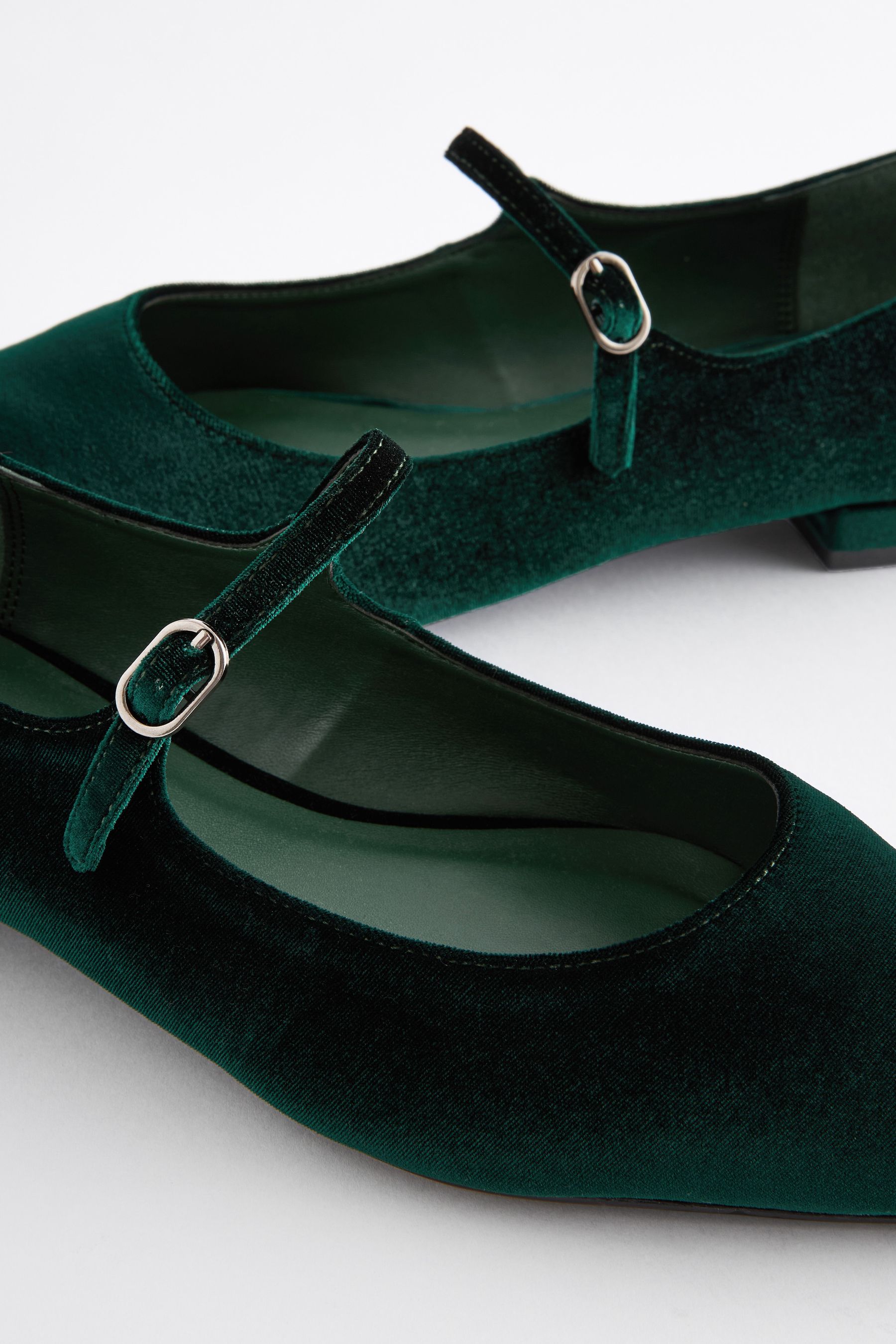 Buy Green Velvet Forever Comfort Point Toe Mary Jane Shoes from Next Luxembourg