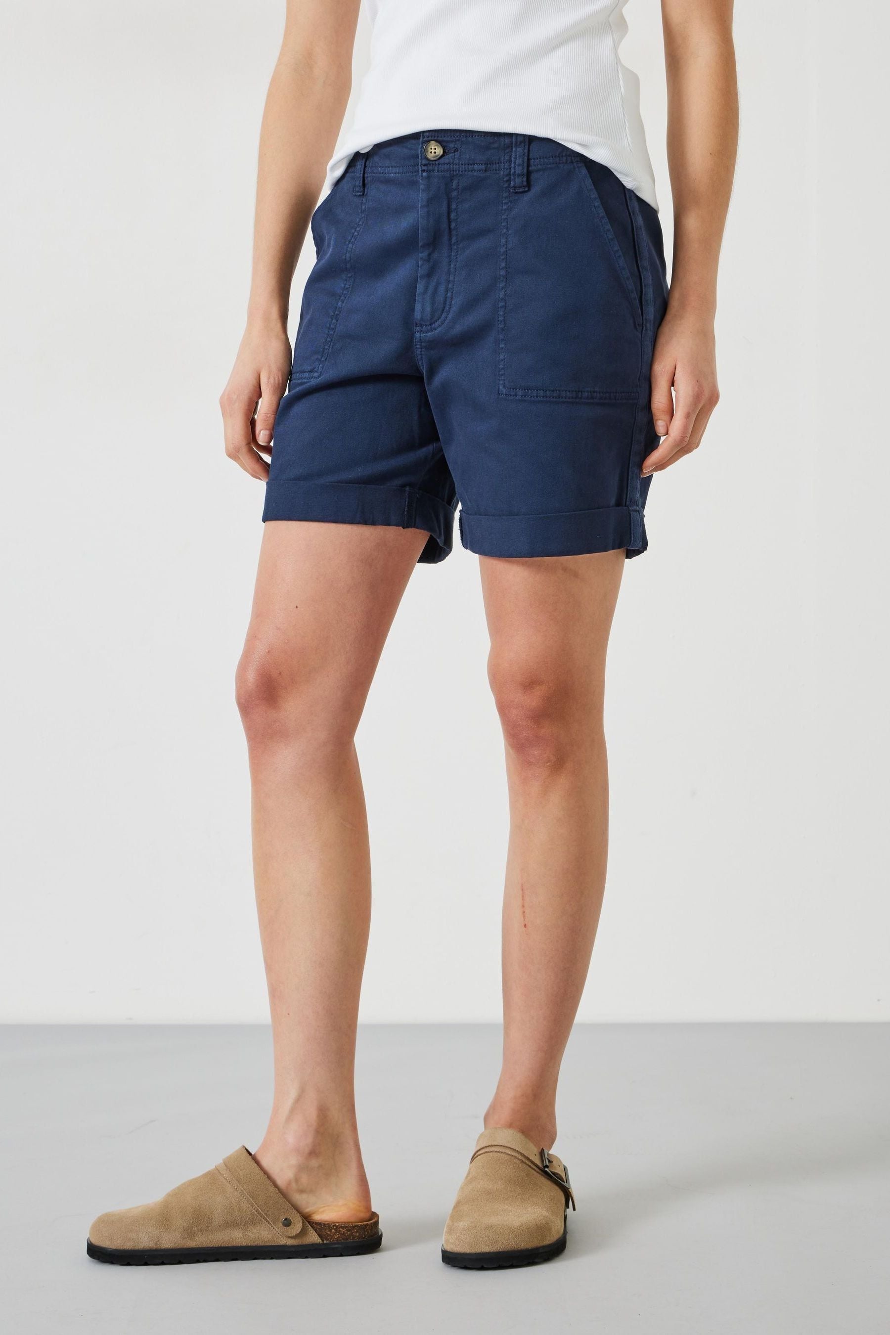 Buy Hush Blue Long Chino Firat Shorts from the Next UK online shop