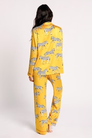 Chelsea Peers Yellow Satin Button Up Pyjama Set - Image 5 of 5