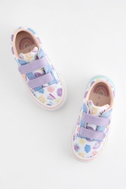 White Character Touch Fasten Strap Printed Trainers - Image 3 of 6