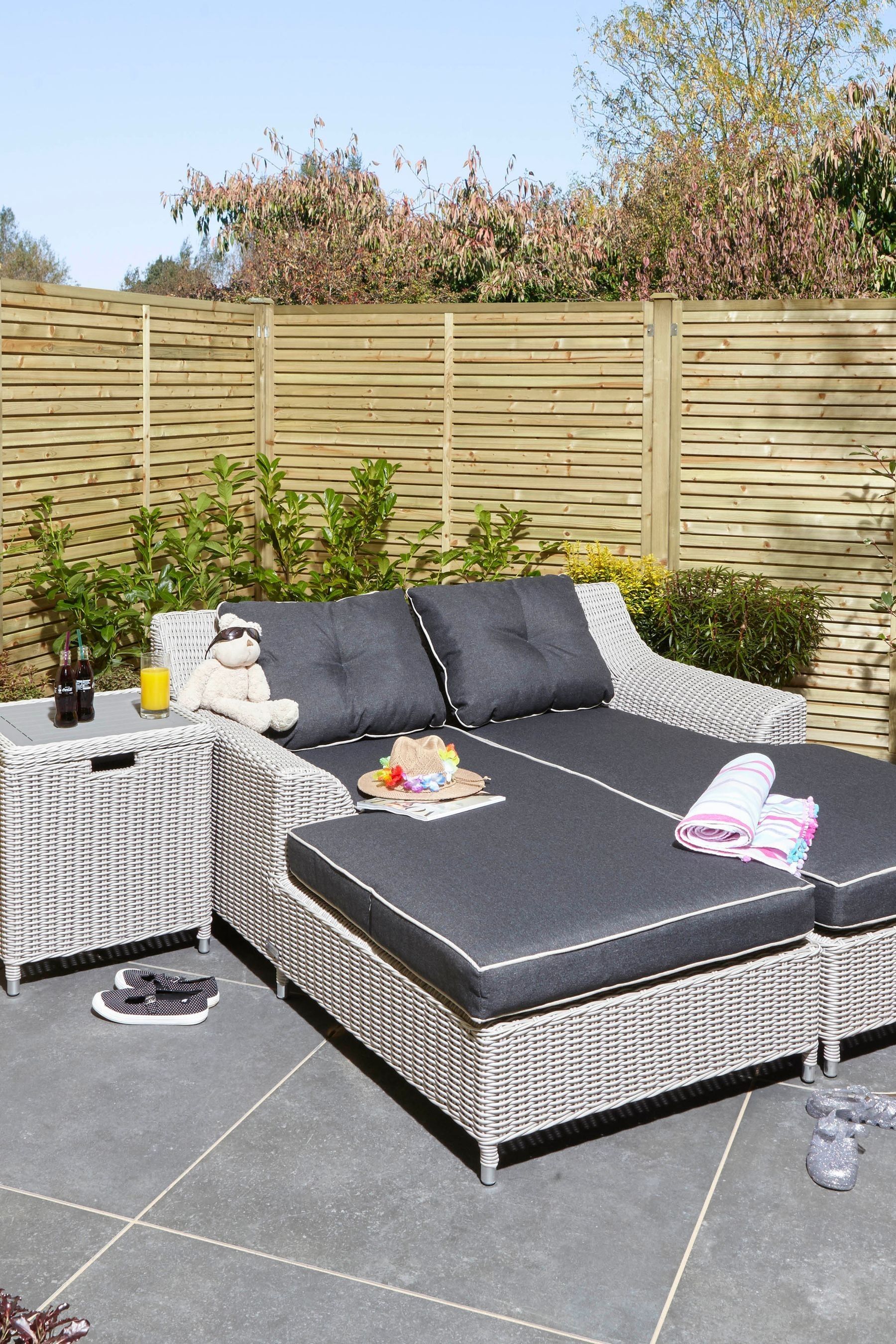 Buy Rowlinson Grey Prestbury Garden Twin Sun Lounger from the Next UK online shop