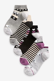 Black/White Sheep Trainer Socks 5 Pack - Image 1 of 6