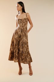 Bardot Brown Lilah Corset Midi Dress - Image 1 of 5