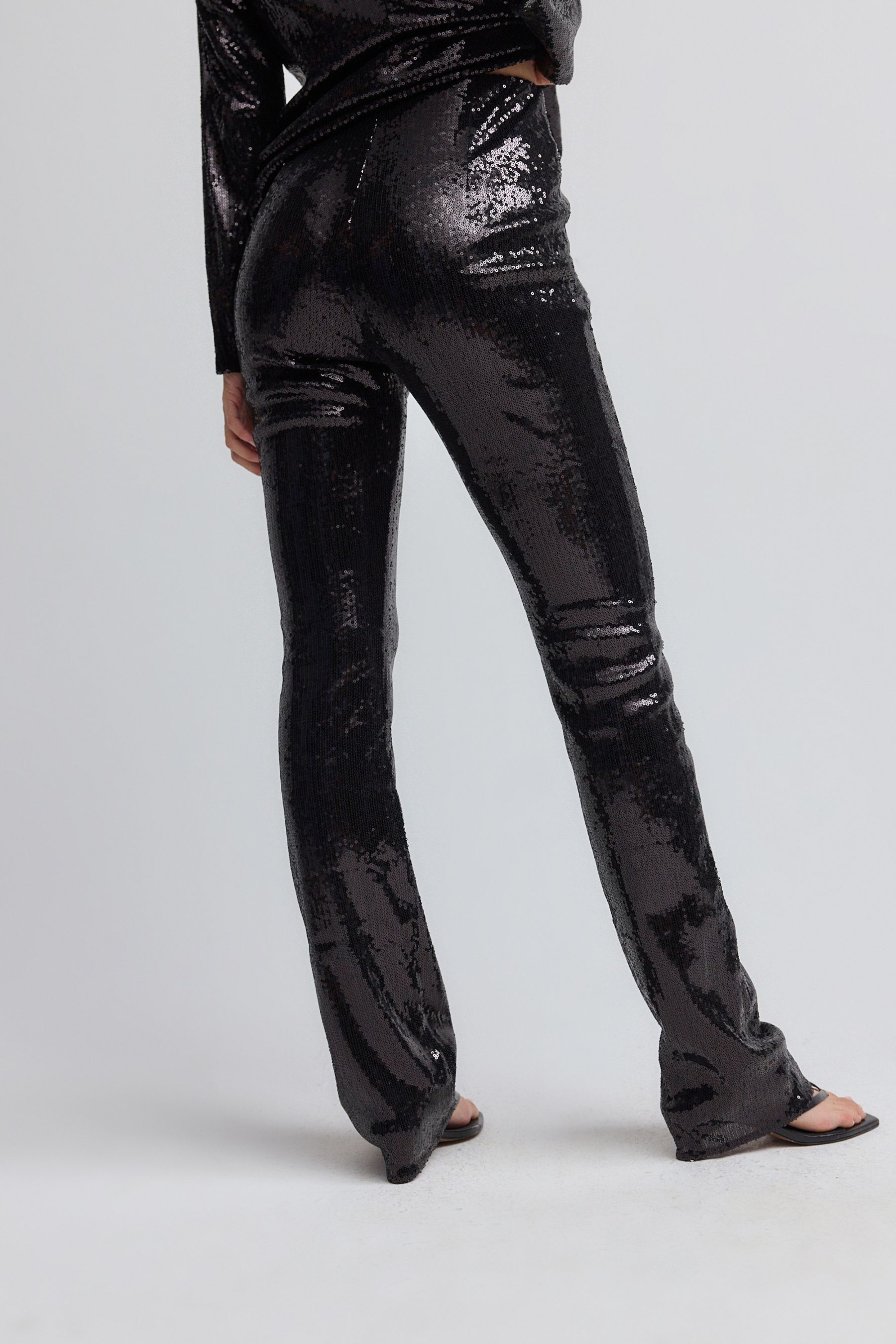 Black sparkly trousers next hotsell