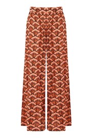 Joe Browns Red Summer Geometric Wide Leg Trousers - Image 2 of 5