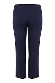 Yours Curve Blue Wide Leg Pull On Stretch Jersey Yoga Pant - Image 4 of 4