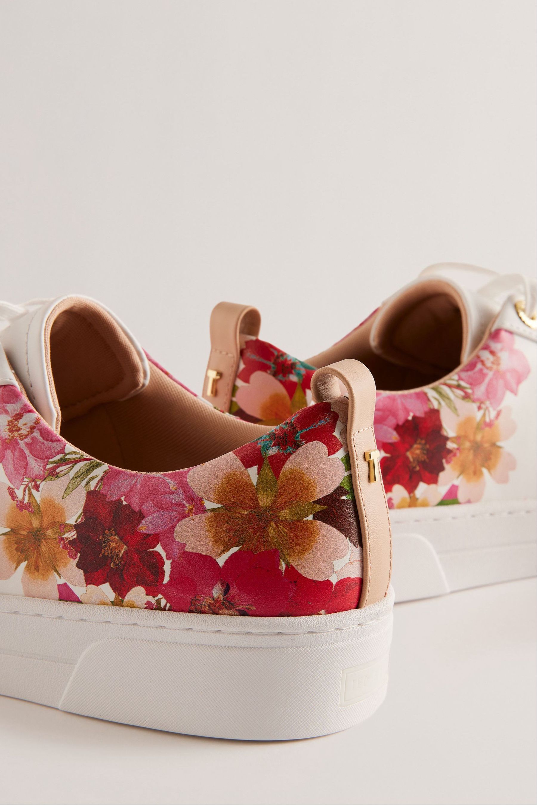 Buy Ted Baker White Floral Printed Alissn Cupsole Trainers from Next Luxembourg