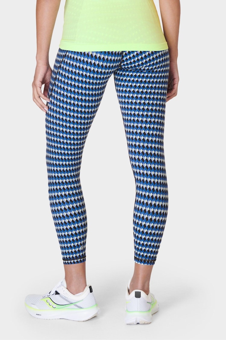 Sweaty Betty Blue Court Geo Print Full Length Power Workout Leggings - Image 2 of 9