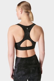 Sweaty Betty Black Spray Dye Print Super Soft Reversible Bra - Image 2 of 7