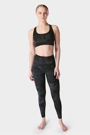 Sweaty Betty Black Spray Dye Print Super Soft Reversible Bra - Image 3 of 7