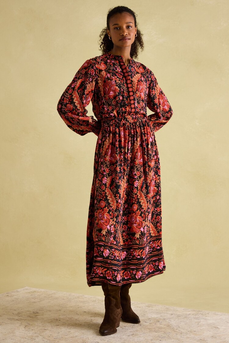 Buy Joules Elena Navy Floral Button Down Maxi Dress from Next Canada