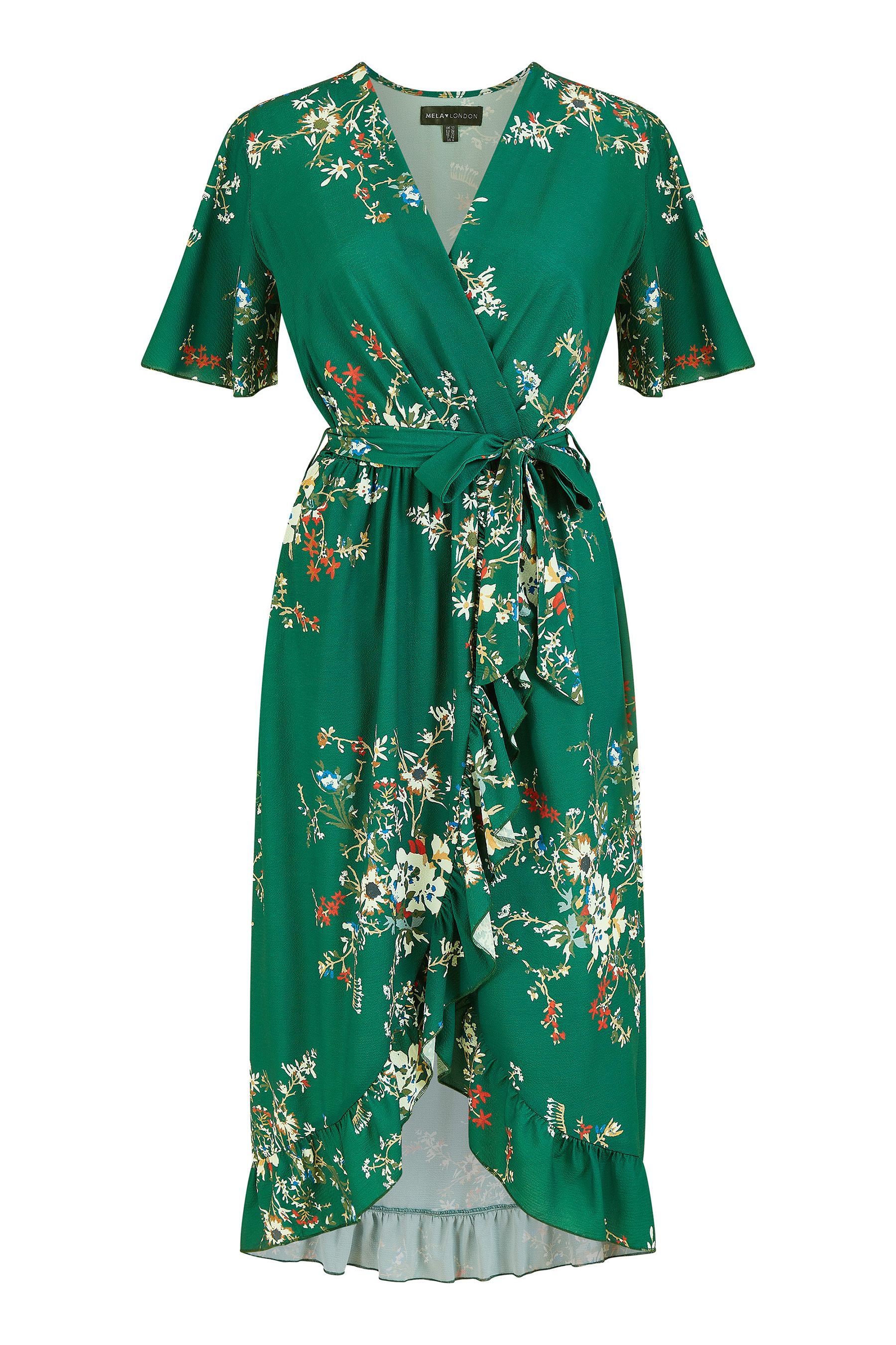 Dip hem wrap dress online