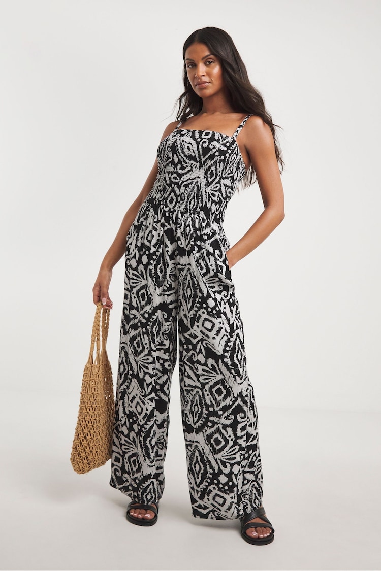 JD Williams Black Beach Jumpsuit - Image 1 of 4