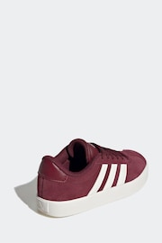 adidas Red/White Junior Sportswear VL Court Trainers - Image 4 of 9