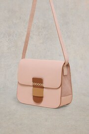 White Stuff Pink Evie Leather Satchel Bag - Image 3 of 4