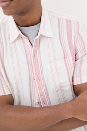 FatFace Pink Short Sleeve Danby Stripe Shirt - Image 3 of 5