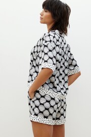 Oliver Bonas Black Shells Top and Shorts Pyjamas Set - Image 2 of 8