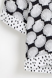 Oliver Bonas Black Shells Top and Shorts Pyjamas Set - Image 8 of 8