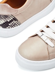 Moda in Pelle Slim Natural Braidie Sole Lace-Up Trainers - Image 4 of 4