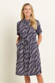 Brakeburn Blue Flowing Dots Shirt Dress - Image 1 of 5