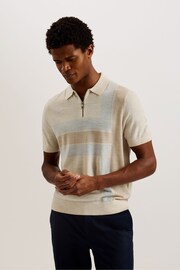 Ted Baker Natural T Colour Block Polo Shirt - Image 1 of 6