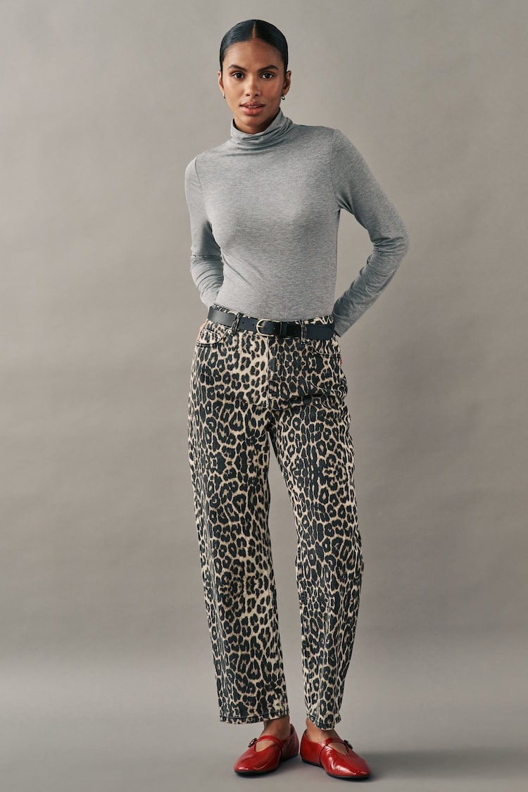 Grey Super Soft Roll Neck Long Sleeve Top - Image 2 of 7