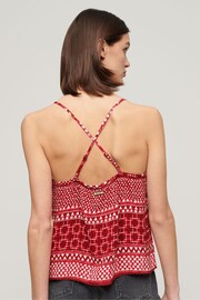 Superdry Red Printed Woven Cami Top - Image 2 of 3