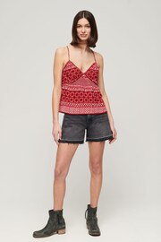 Superdry Red Printed Woven Cami Top - Image 3 of 3