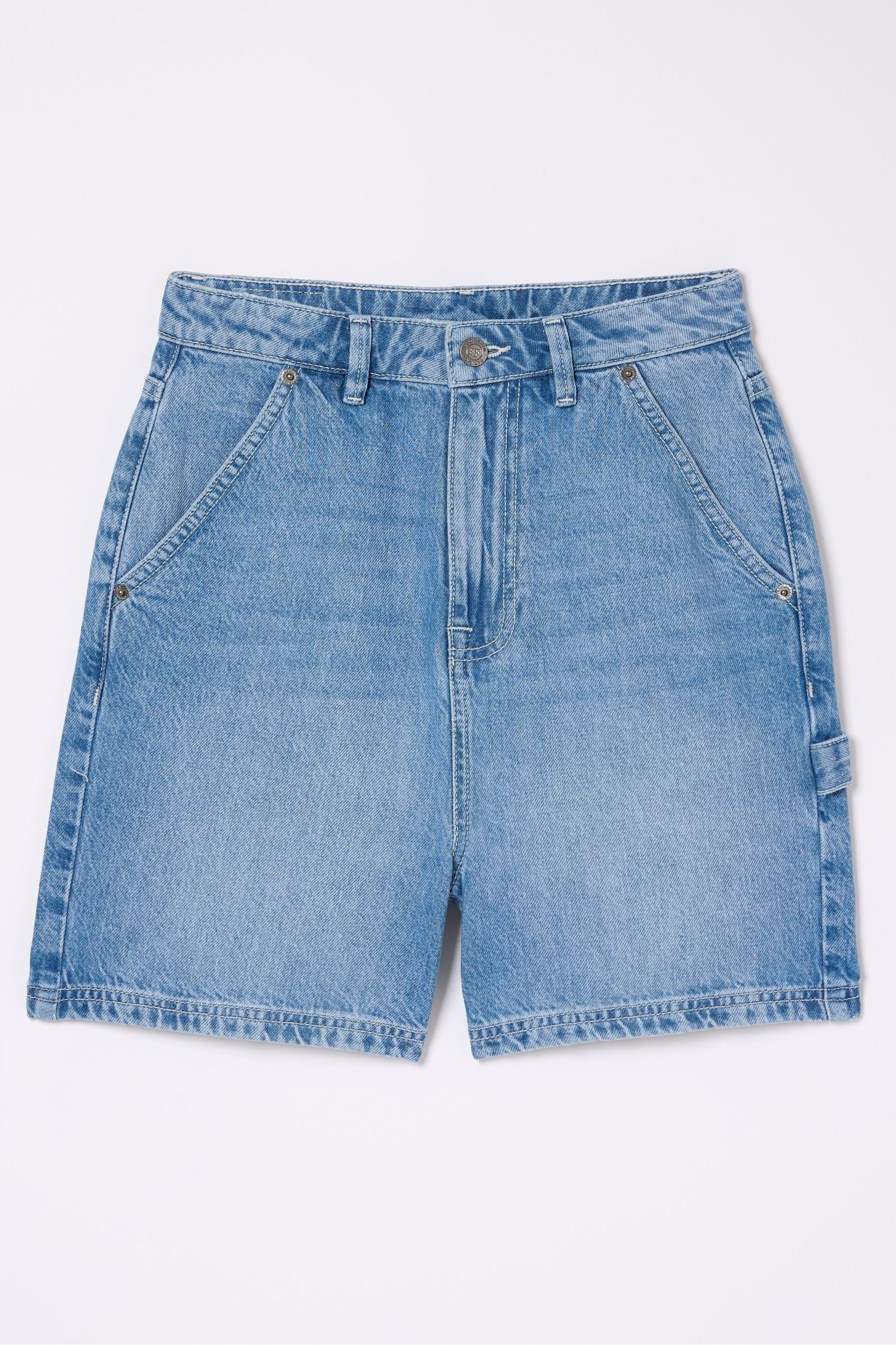 FatFace Blue Cali Denim Carpenter Shorts - Image 4 of 4