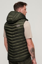 Superdry Green Hooded Fuji Padded Gilet - Image 2 of 3