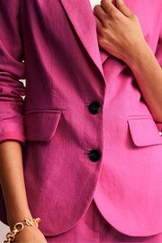 Boden Pink Marylebone Linen Blazer - Image 2 of 5