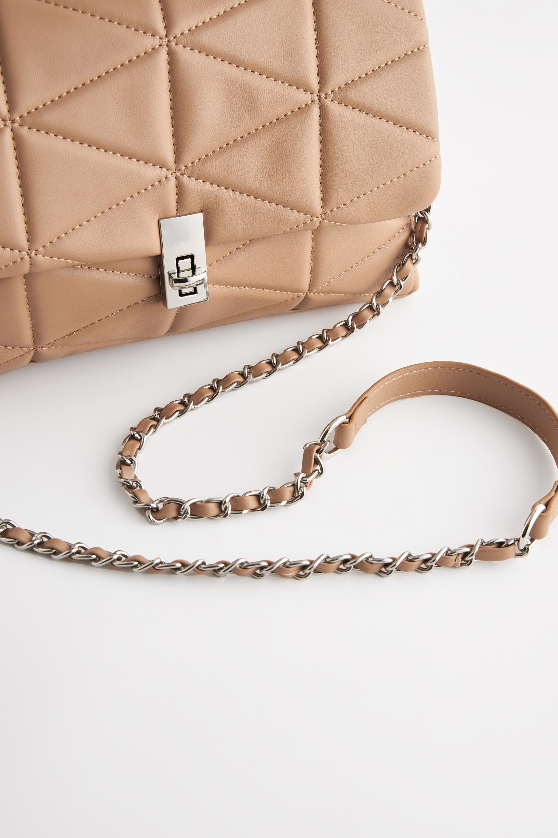 Buy Cream Handheld Quilted Bag from the Next UK online shop