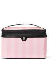 Victoria's Secret Iconic Stripe Pink Makeup Bag - Image 1 of 3