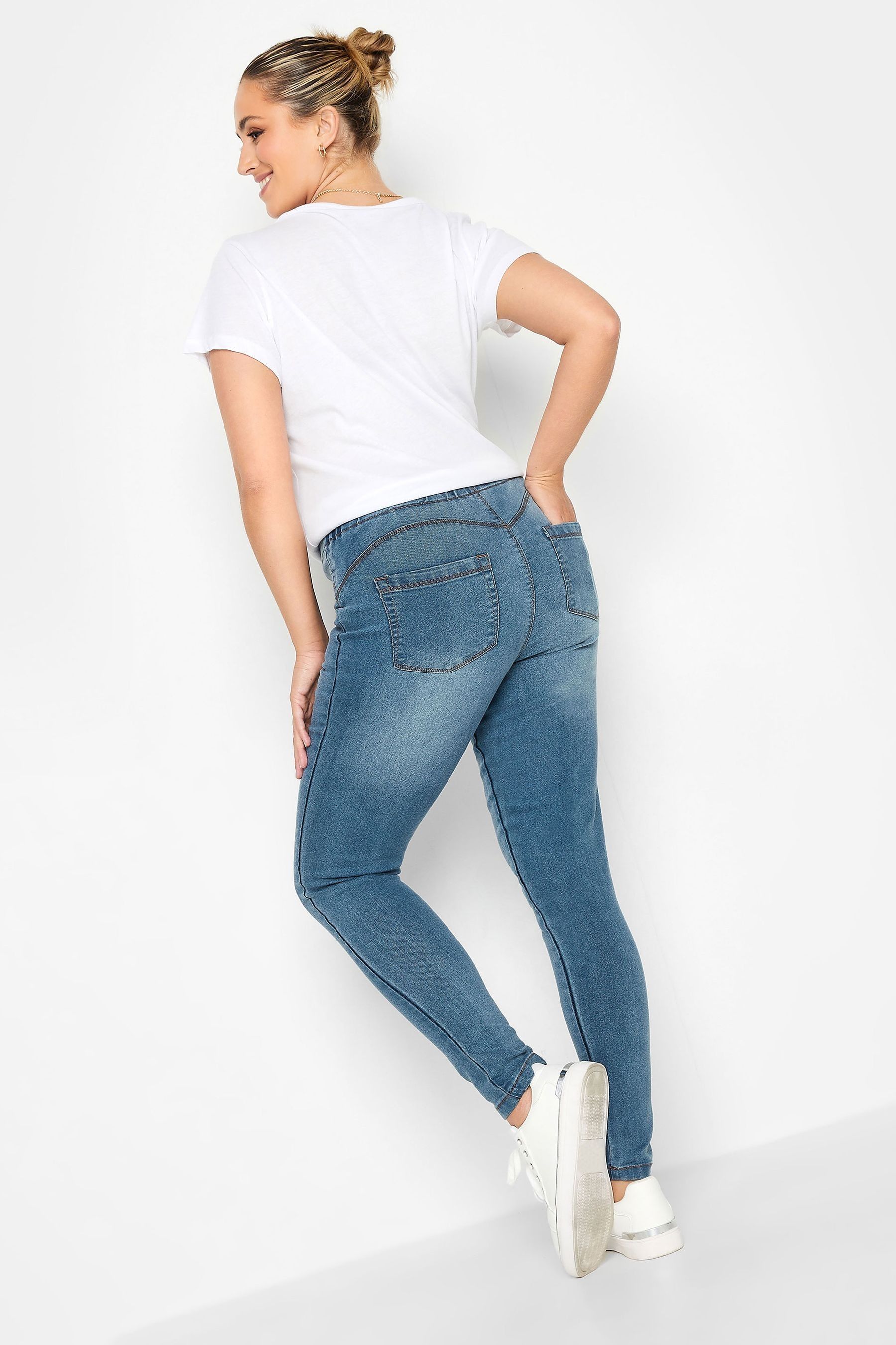 Buy Yours Curve Blue Pull On Bum Shaper Lola Jeggings from the Next UK online shop