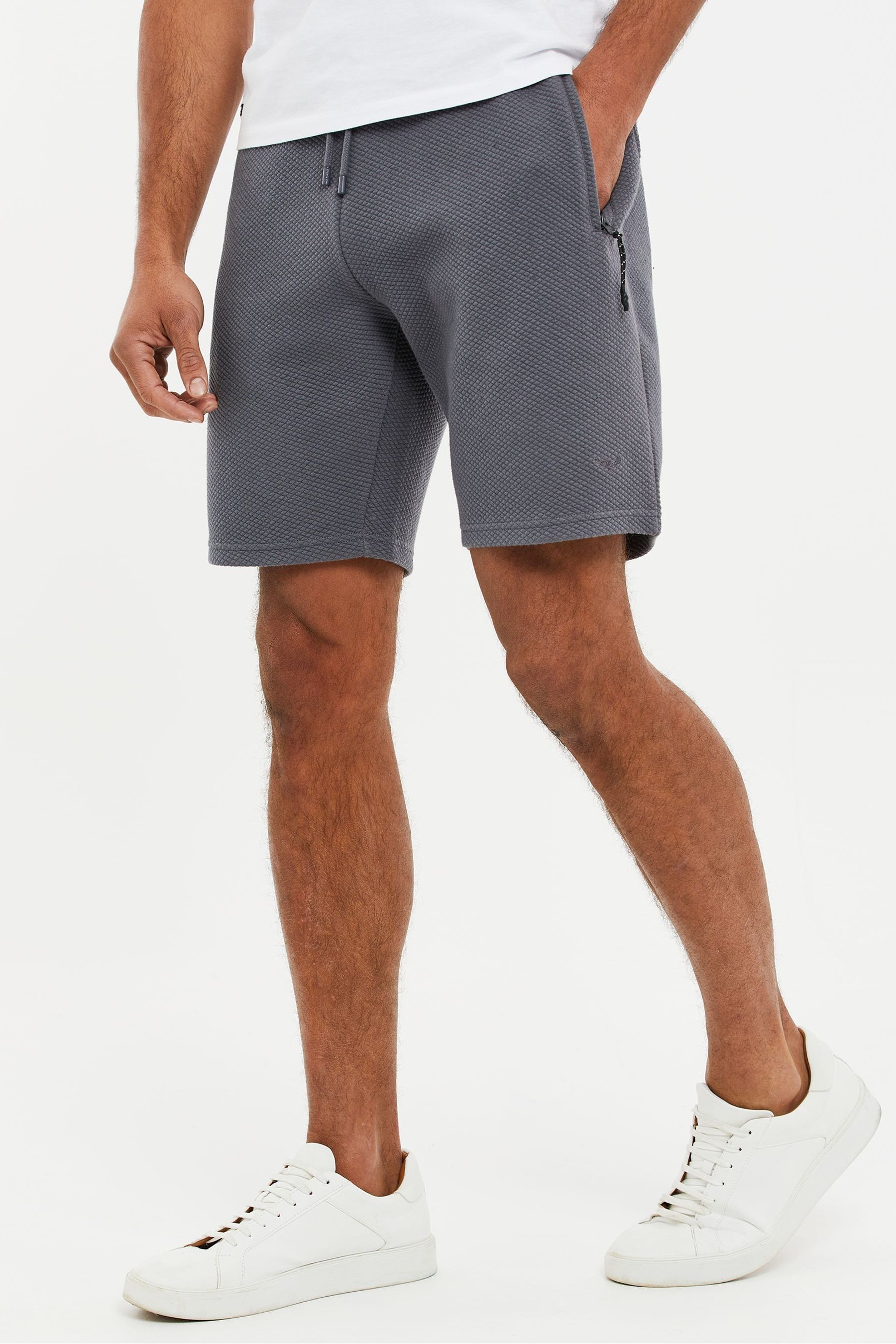 Buy Threadbare Grey Waffle Textured Sweat Shorts from the Next UK online shop