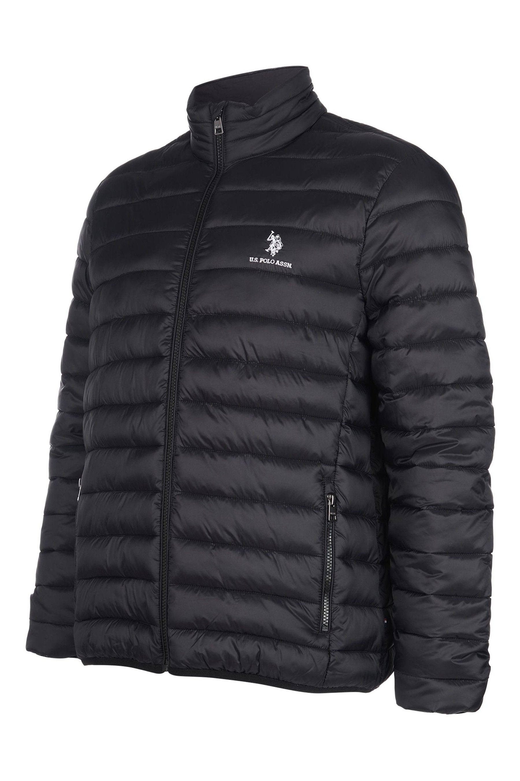 Black polo puffer jacket online