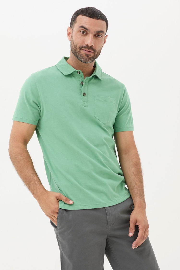 FatFace Green Perranporth Polo Shirt - Image 1 of 7