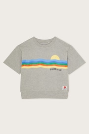 Monsoon Grey Surfs Up Short Sleeve Sweatshirt - Image 1 of 4